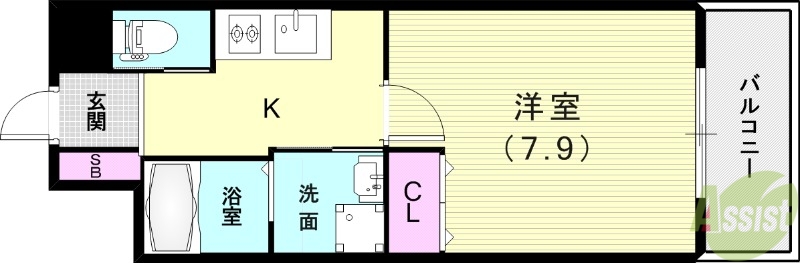 リブネスコート西宮鳴尾の間取り