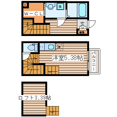 コンフォート旭ヶ丘の間取り