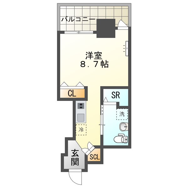 長崎市梅香崎町のマンションの間取り