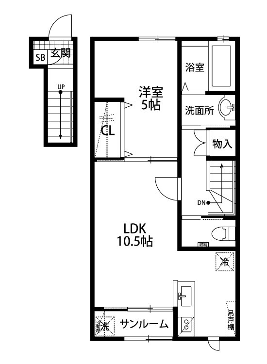 ＯＷＬ豊町１号棟の間取り