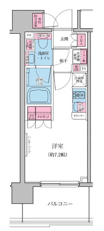 レジディア品川シーサイドの間取り