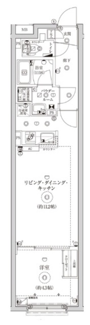 グローリオシェルト池袋IIの間取り