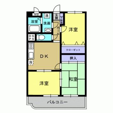 霧島市隼人町神宮のマンションの間取り