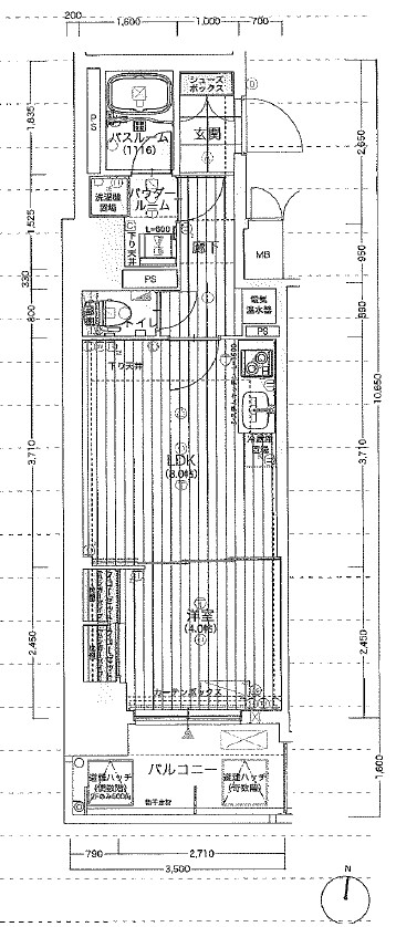 ラヴ心斎橋ウエストの間取り