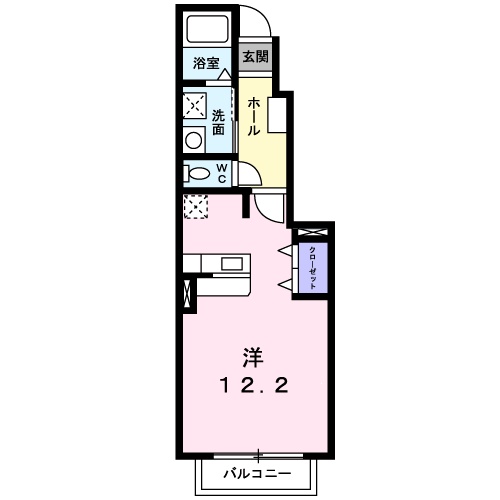 出雲市渡橋町のアパートの間取り