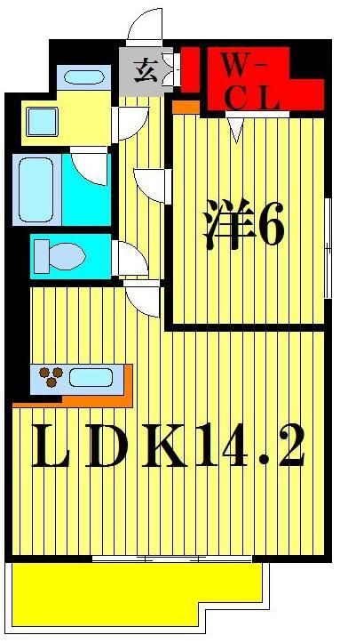 松戸市小根本のマンションの間取り