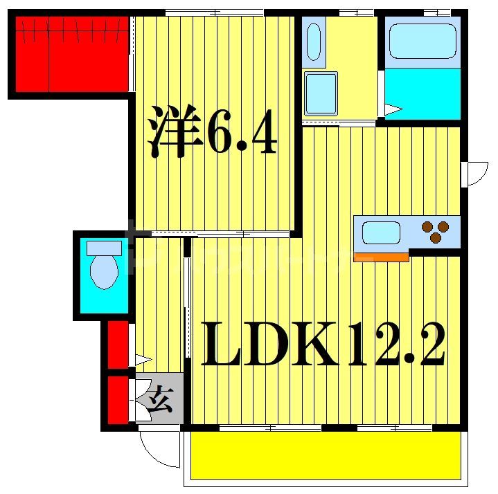 松戸市串崎新田のアパートの間取り