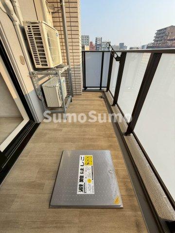 バルコニー　外からの目が気にならないバルコニーで洗濯物が干せます