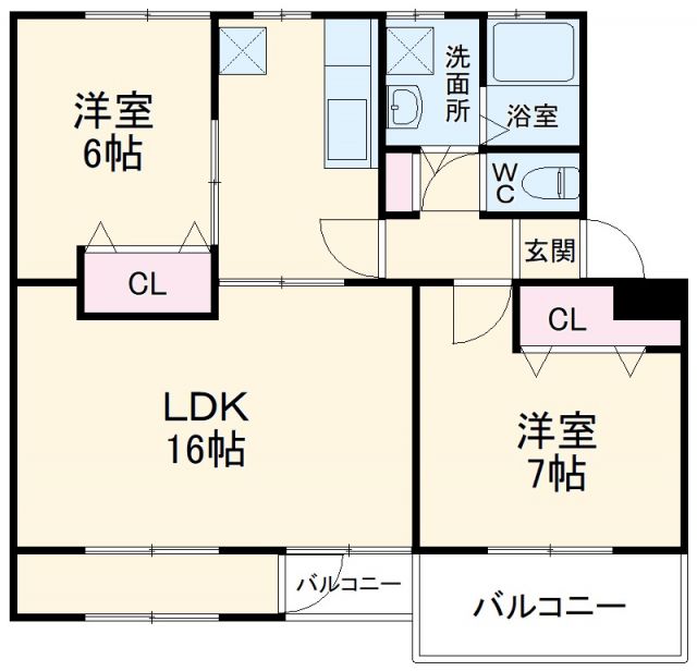 名古屋市名東区香南のマンションの間取り