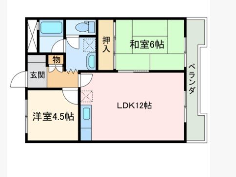 新居浜市高津町のマンションの間取り