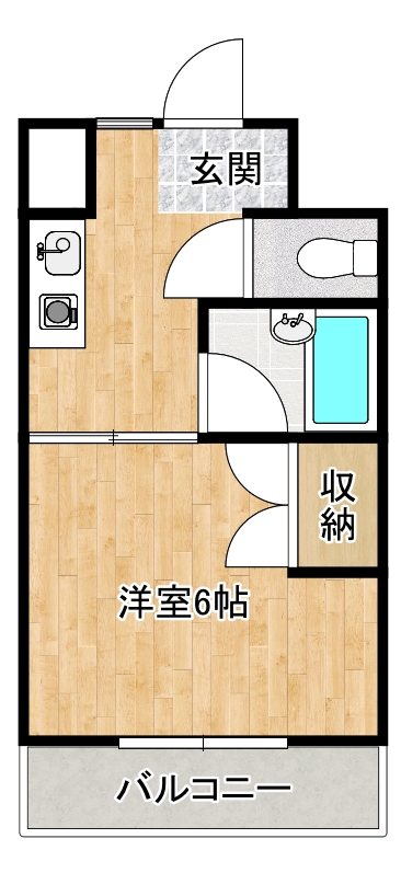 香美市土佐山田町百石町のアパートの間取り