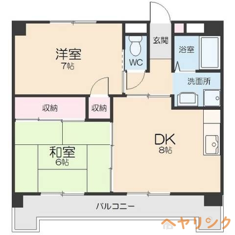 名古屋市名東区大針のマンションの間取り