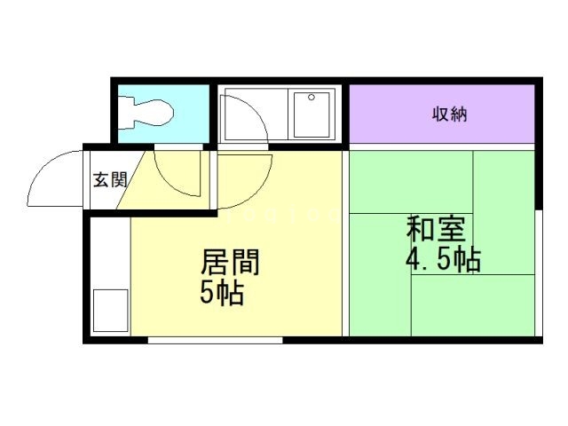 函館市本町のアパートの間取り