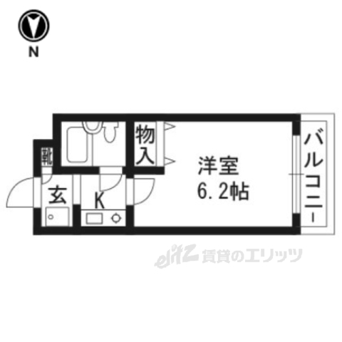 京都市東山区本町１７丁目のマンションの間取り