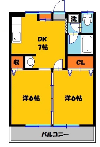 ハイツプチトマトの間取り