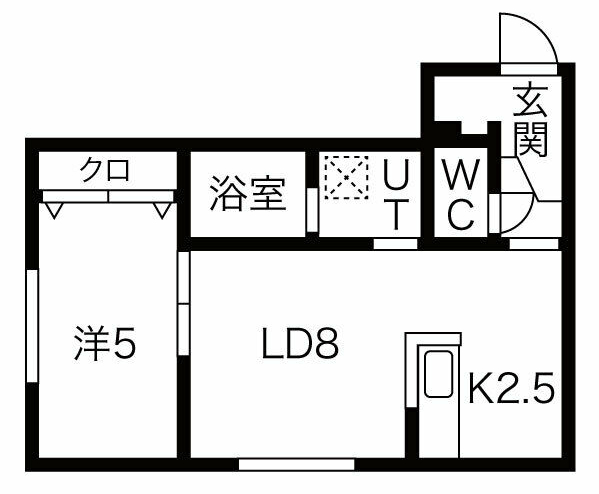 北海道札幌市中央区南六条西１３（マンション）の賃貸物件の間取り
