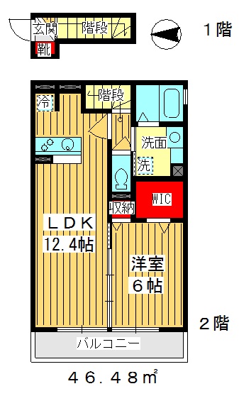 東京都板橋区徳丸２（アパート）の賃貸物件の間取り
