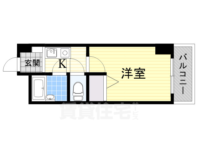 大阪市東淀川区豊里のマンションの間取り