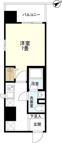 台東区駒形のマンションの間取り