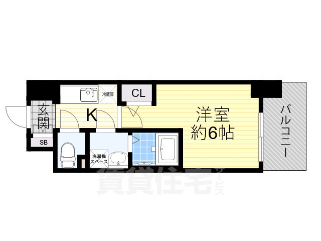 大阪市北区豊崎のマンションの間取り