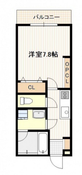 広島市佐伯区三筋のアパートの間取り