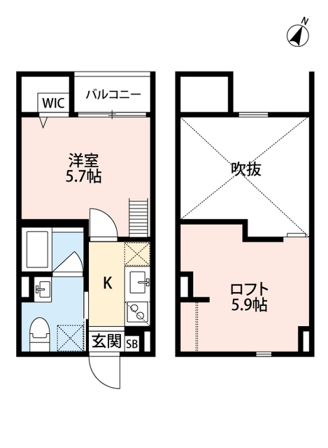 神戸市長田区野田町のアパートの間取り