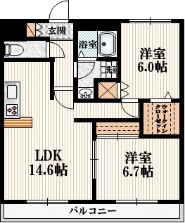 【杉並区松庵のマンションの間取り】