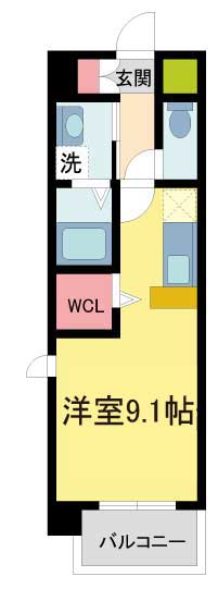 川西市中央町のマンションの間取り