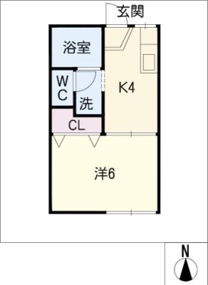 アネックス濃飛Ｂ棟の間取り