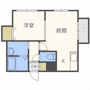 札幌市白石区本通のマンションの間取り