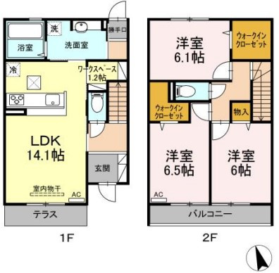 川崎市宮前区神木本町のアパートの間取り