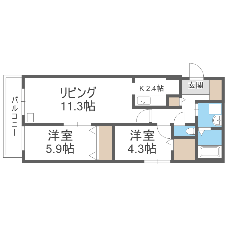 ピアジュ宮の森の間取り