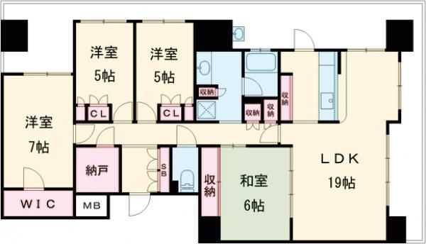 福岡市東区水谷のマンションの間取り