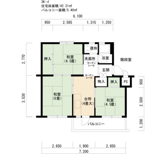 鳴子　７５号棟の間取り