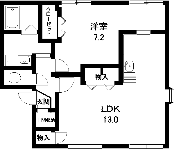 名古屋市中川区吉津のアパートの間取り