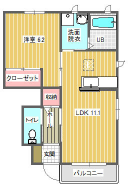 シャーメゾン淡窓　Ａの間取り