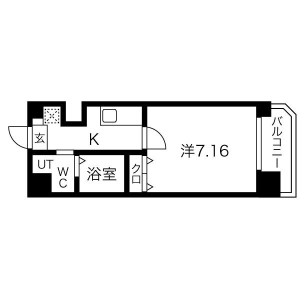 大阪市住之江区粉浜のマンションの間取り