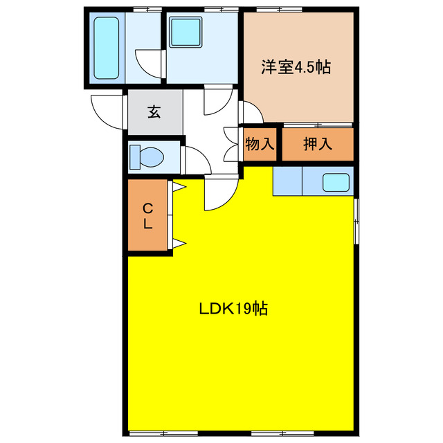 岐阜市加納鷹匠町のマンションの間取り