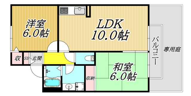 ネオフォレスト昆陽池の間取り