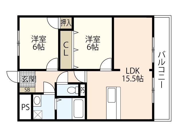 Ｐａｌａｚｚｏ　Ｈａｓｈｉｍｏｔｏ　１ｓｔの間取り