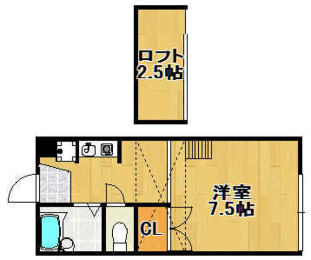 クレスト平井山荘　B棟の間取り