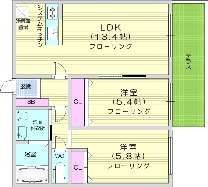 Roots 真駒内の間取り