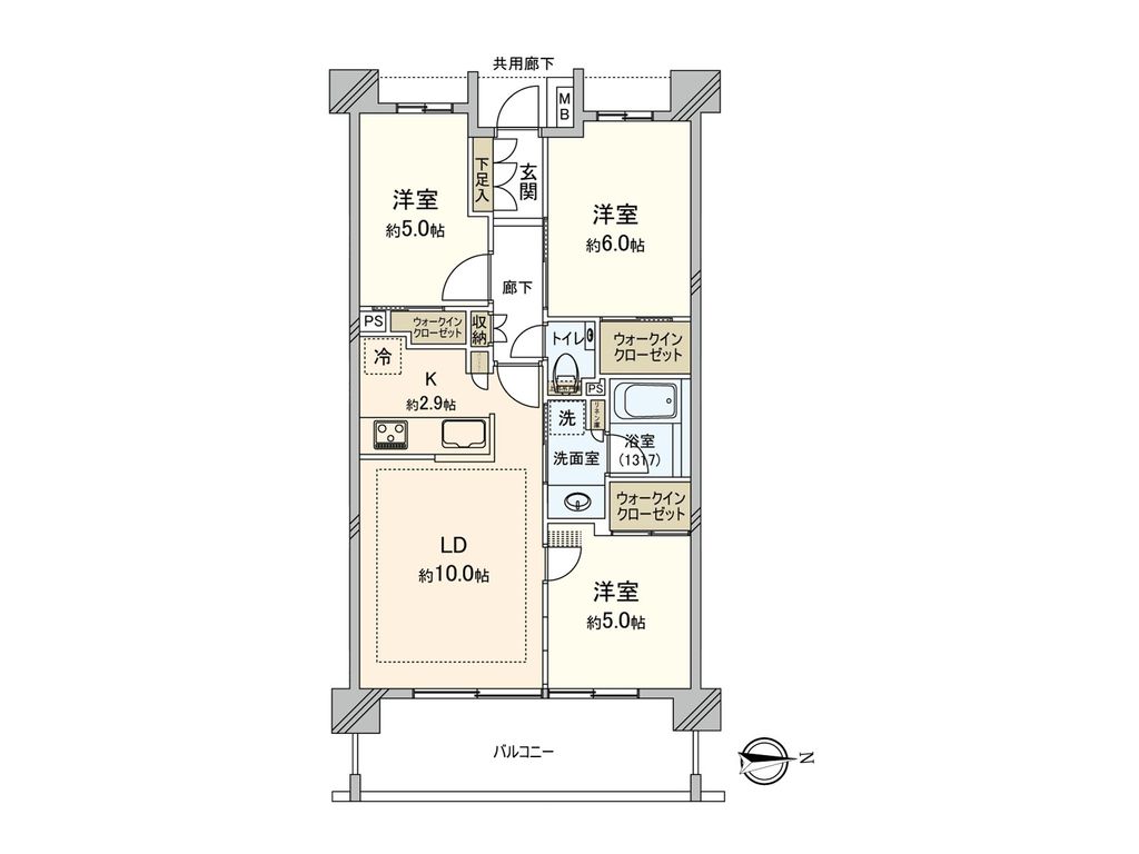 ヴィークコート新川崎の間取り