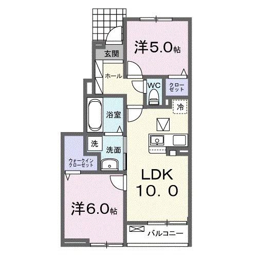 梶賀アパートIIの間取り