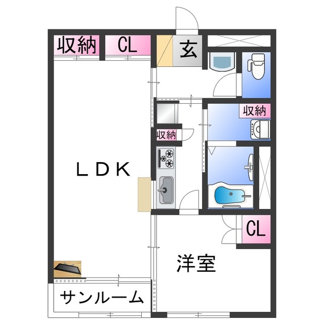 レオパレスコラッジオの間取り