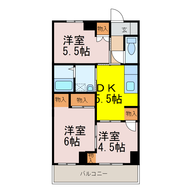 タケイハイツの間取り