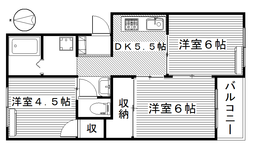 ペアパレスの間取り