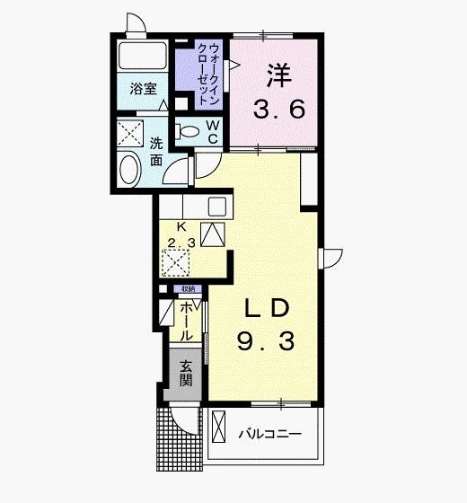 河内長野市錦町のアパートの間取り