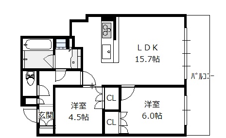 プレサンスレジェンド堺筋本町タワーの間取り