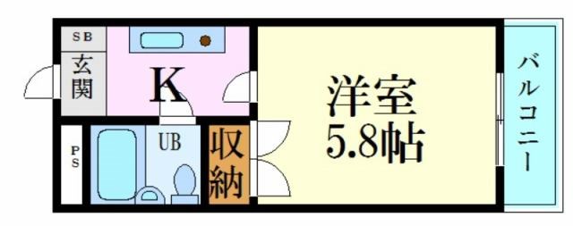 姫路市南駅前町のマンションの間取り